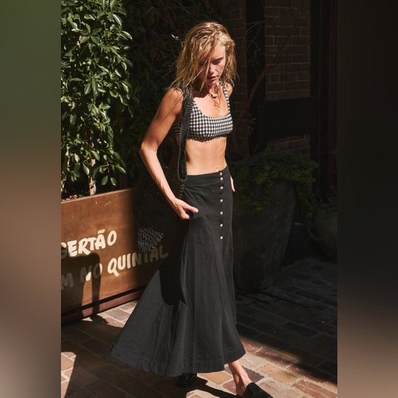 Free People Jackie midi skirt / cotton / hmm midi OR maxi skirt=37”+ long-NWOT - Picture 8 of 12